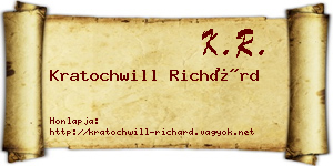 Kratochwill Richárd névjegykártya